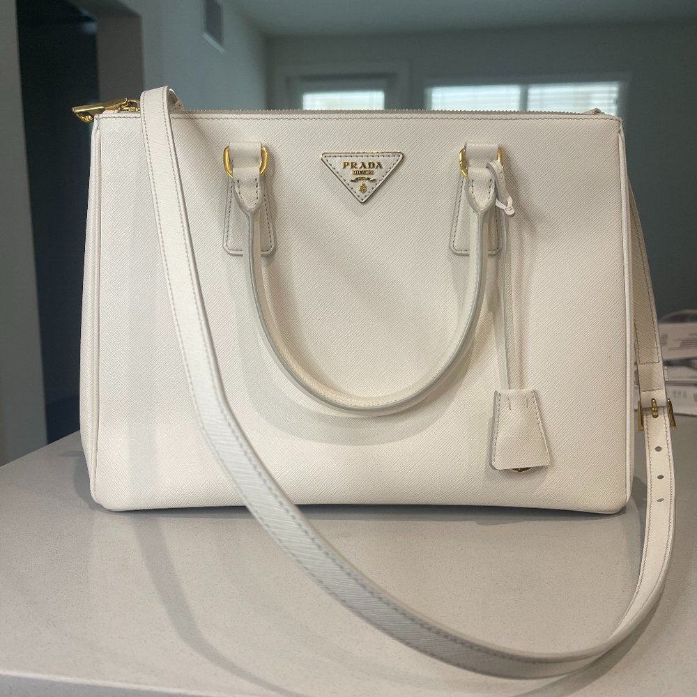 Prada Galleria Saffiano Double Zip Tote